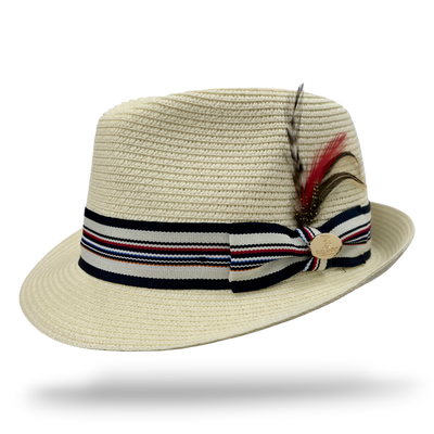 Summer Straw Trilby Hat