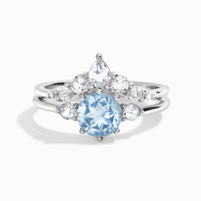 Selene Blue Topaz Ring Set in Sterling Silver