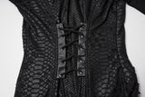 Punk Rave Seraphine Spinal Lace Panel Maxi Dress In Black