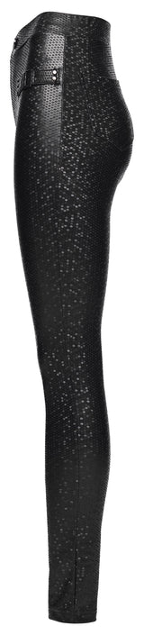 Punk Rave Ravenna Leggings - Black Prism Finish