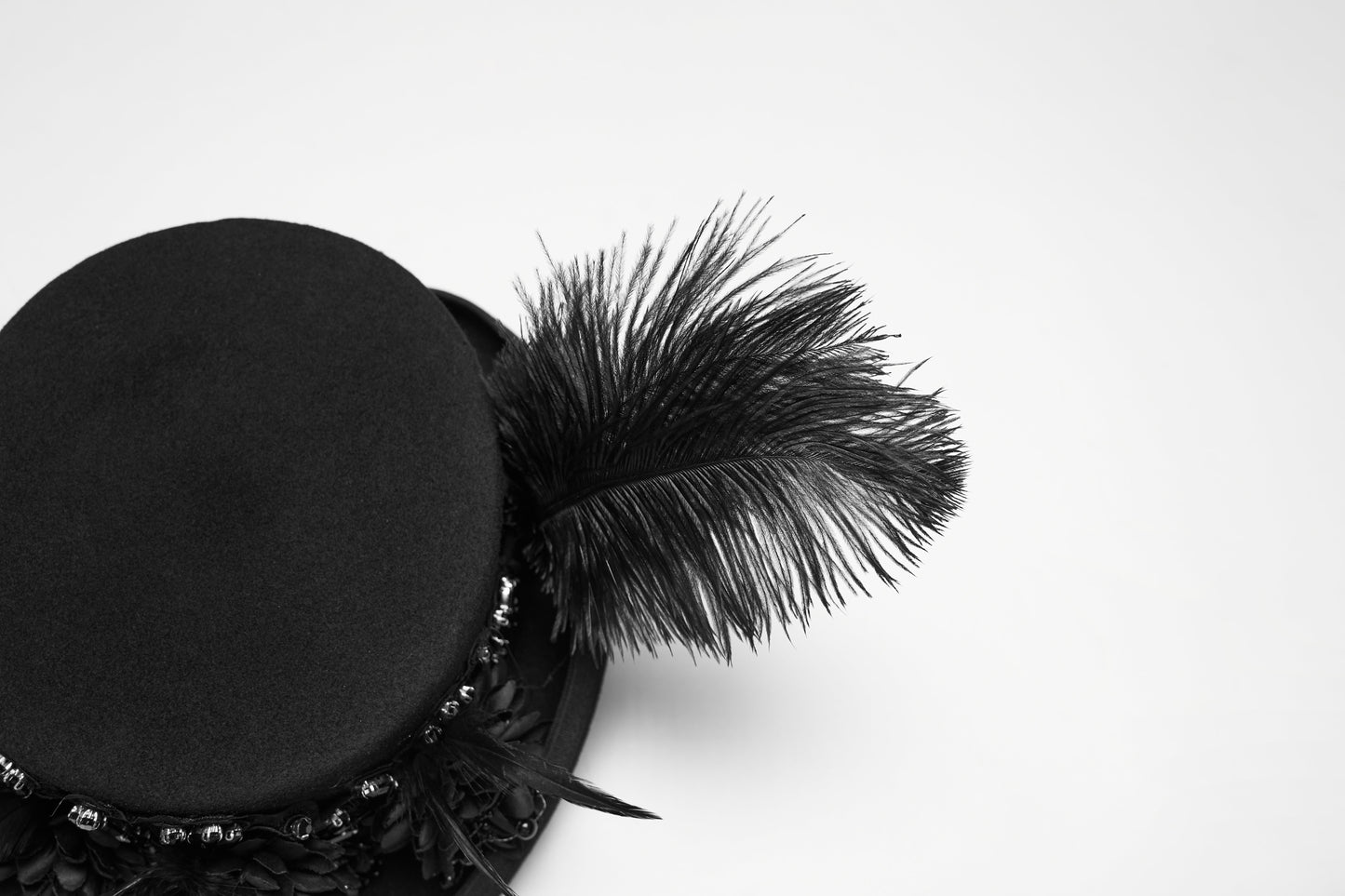 Goth Feather Formal Hat Gothic Retro Style Punk Rave
