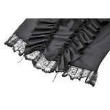 Dark in Love Seraphina Ruched Puff Sleeve Corset Top in Black