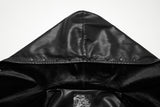 Punk Rave Nyx Hooded Faux Leather Jacket