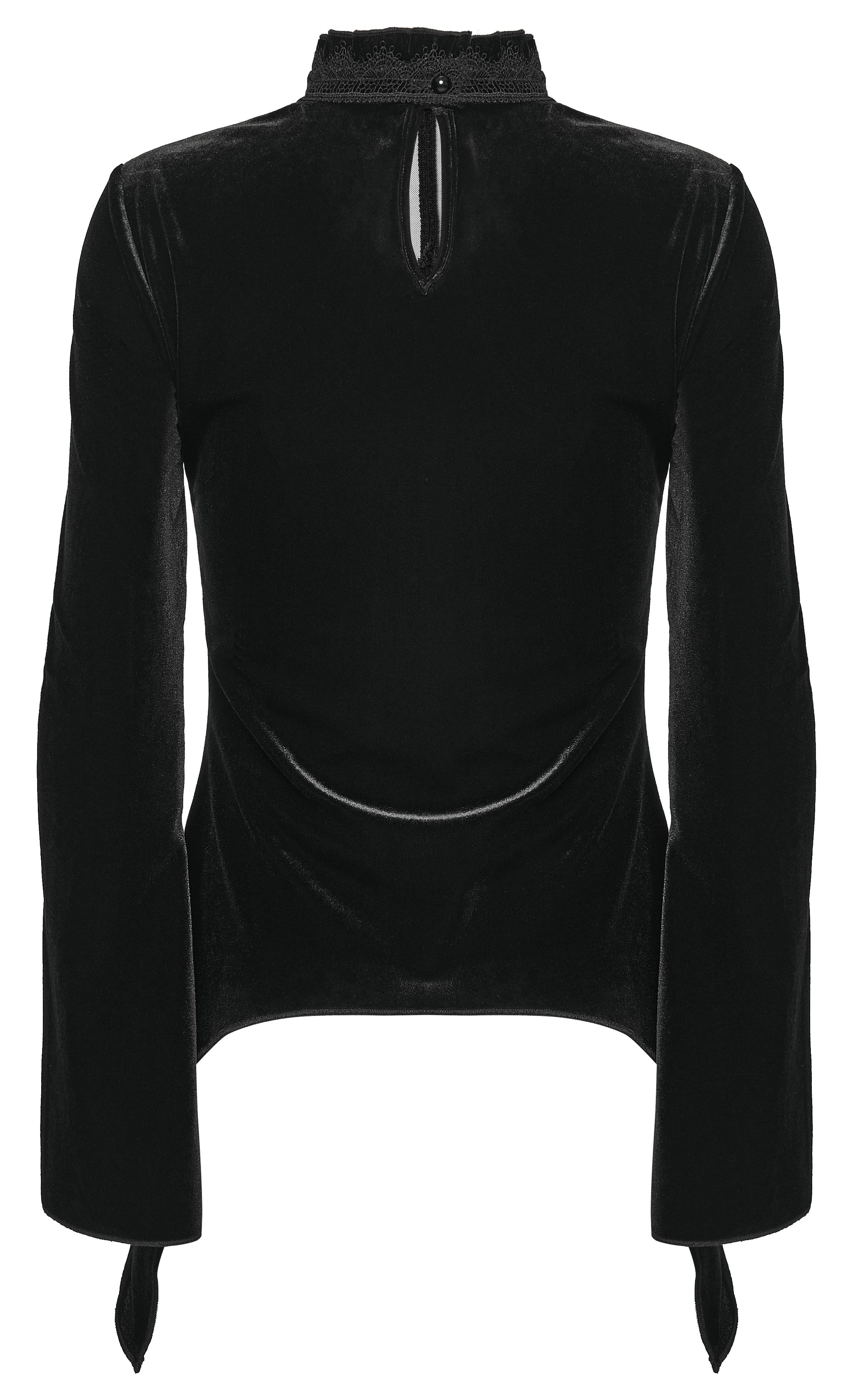 Punk Rave Belladonna Demon’s Hand Velvet T-Shirt in Red