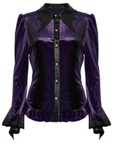Punk Rave Fawn Gradient Printed Shirt in Violet