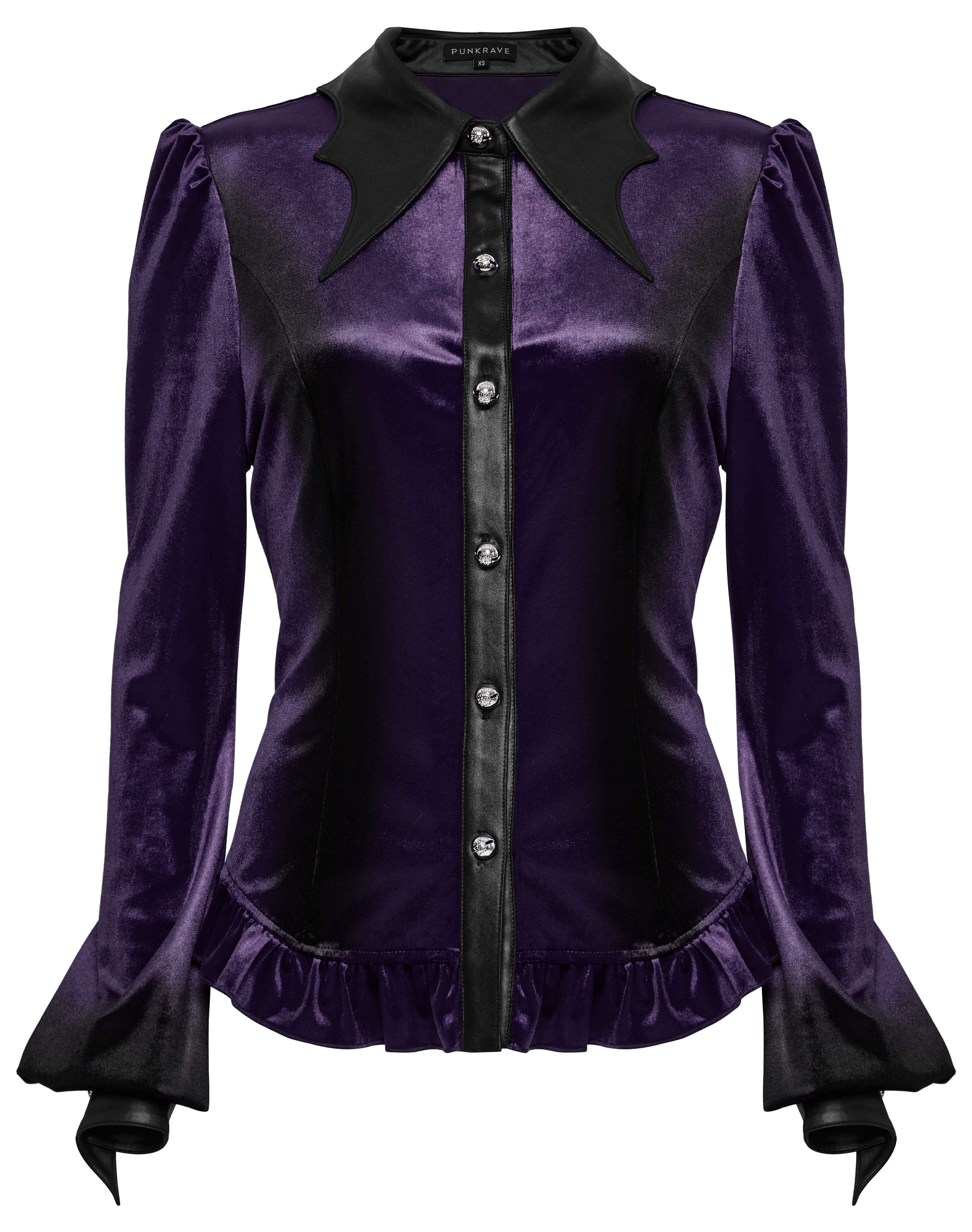 Punk Rave Fawn Gradient Printed Shirt in Violet