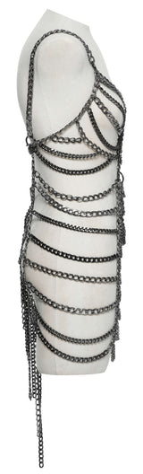 Punk Rave Anslie Metal Chain Dress