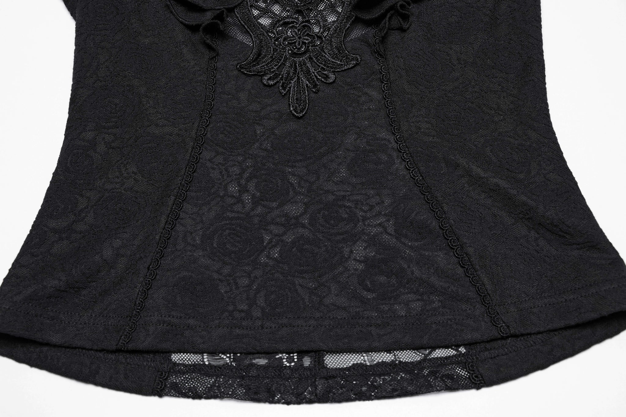 Punk Rave Gothic Applique Top