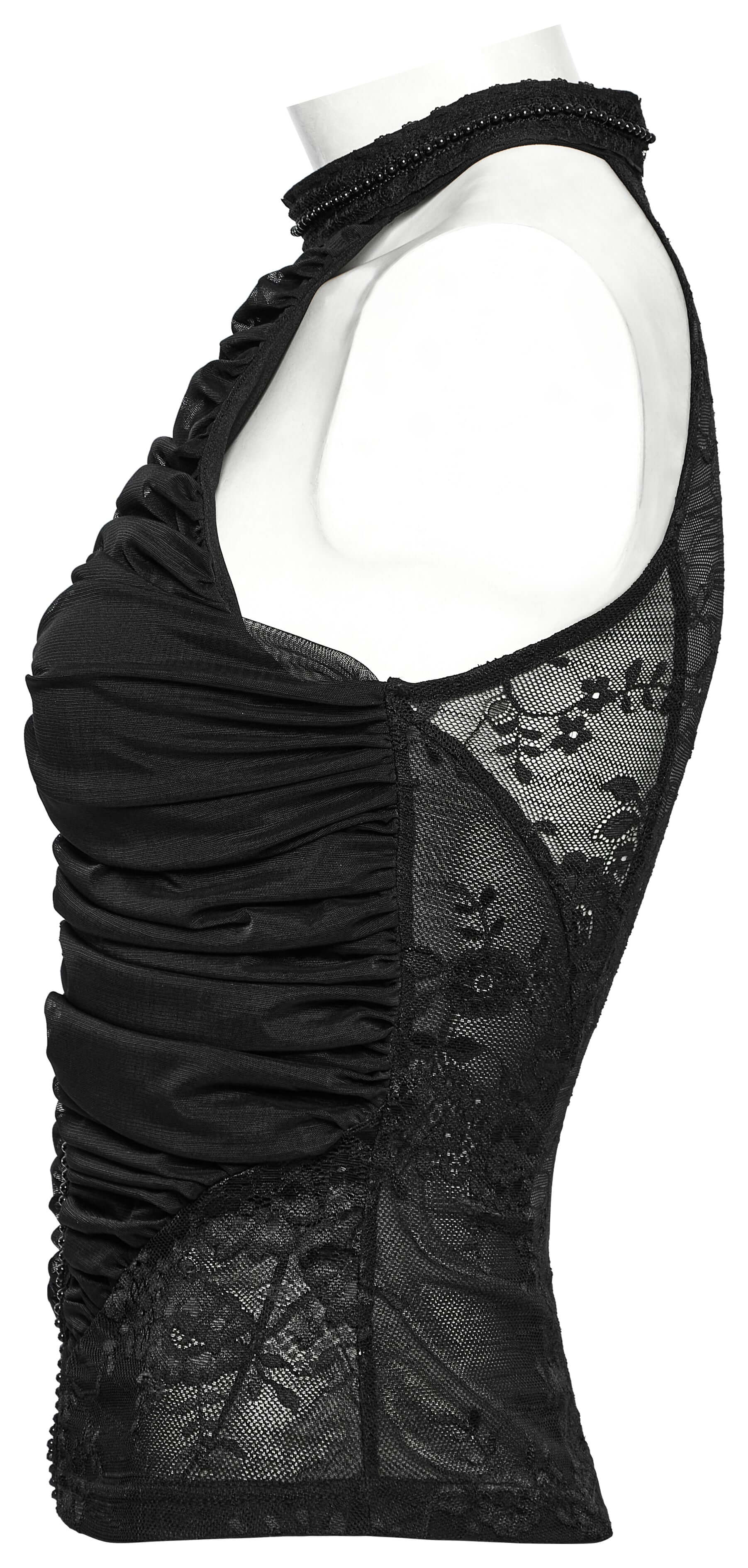 Punk Rave Kalliope Pleated Halter Neck Top
