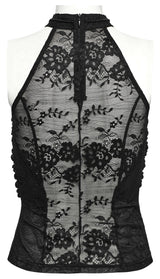 Punk Rave Kalliope Pleated Halter Neck Top
