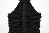 Punk Rave Kalliope Pleated Halter Neck Top