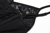 Punk Rave Zerah Fish Scale Mesh and Lace Camisole