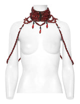 Punk Rave Dark Night Vampire Cloak in Red