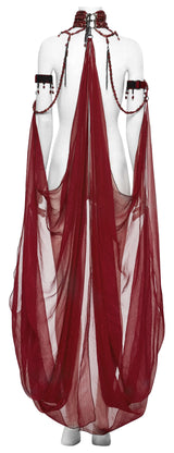 Punk Rave Dark Night Vampire Cloak in Red