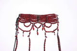 Punk Rave Dark Night Vampire Cloak in Red