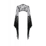 Dark In Love Gothic Deep-V Lace Bell Sleeve Cape