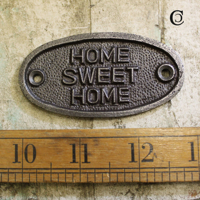 Home Sweet Home Cast antique Iron Plaque
