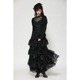 Dark in Love Avalon Gothic Embroidered Puff Sleeve Top