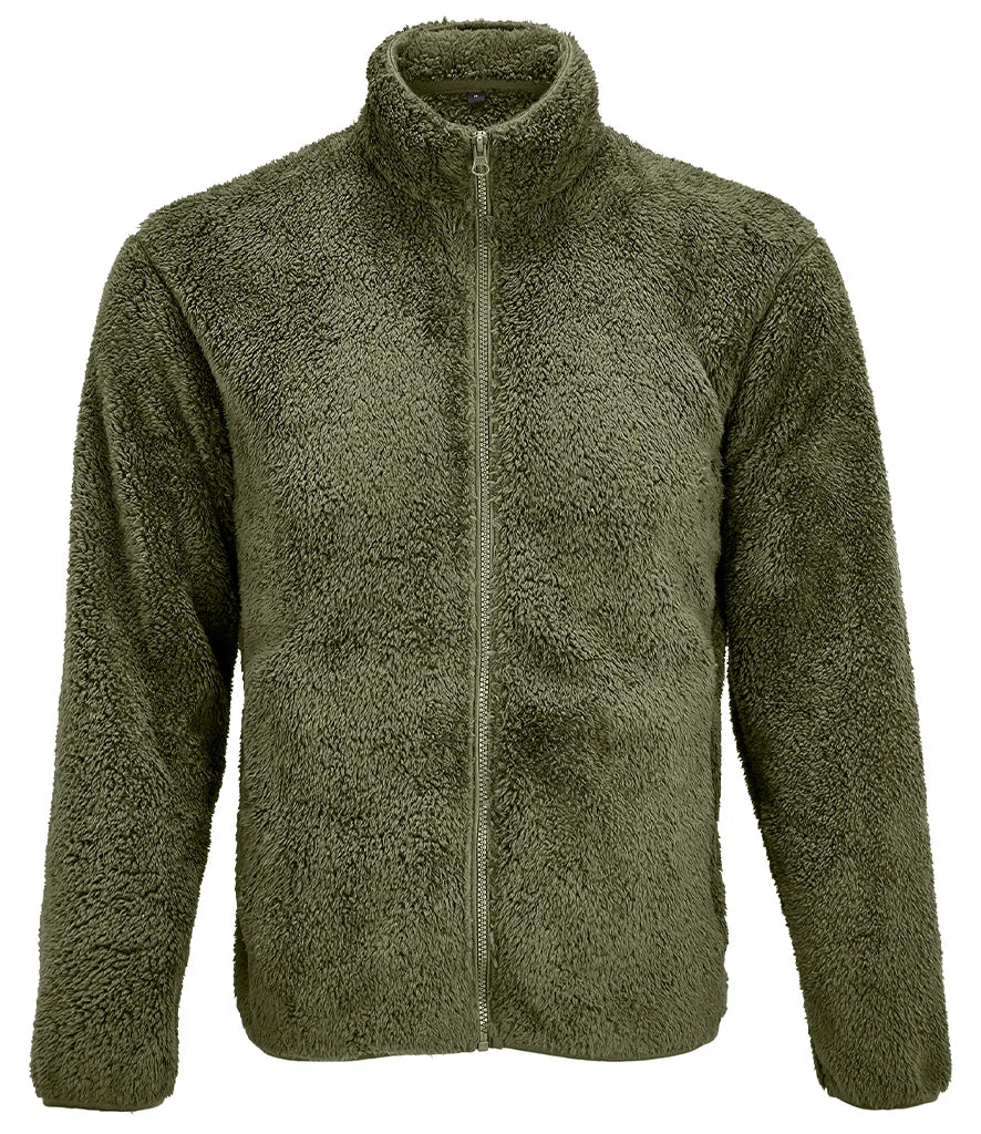 Unisex Finch Fluffy Jacket Army Green