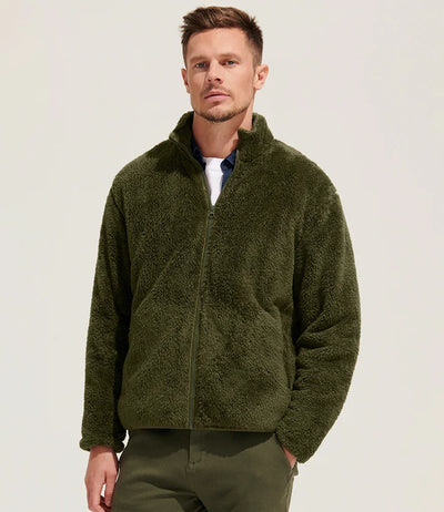 Unisex Finch Fluffy Jacket Army Green