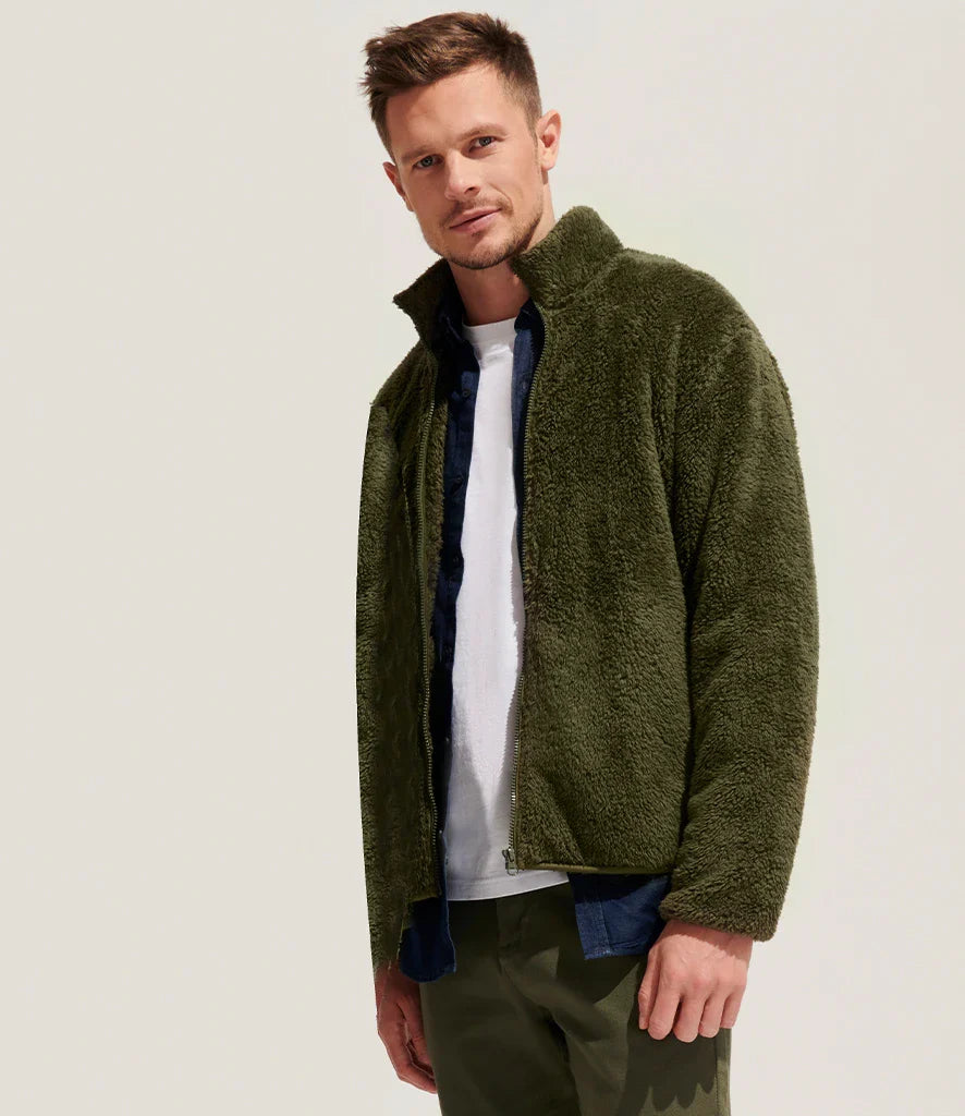Unisex Finch Fluffy Jacket Army Green