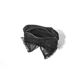 Dark In Love Victoria Black Lace Bow Mini Handbag