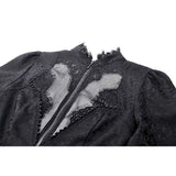 Dark in Love Felicity Gothic Lacey Zip Up Tailcoat Shirt