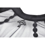 Dark in Love Avalon Gothic Embroidered Puff Sleeve Top