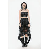 Dark in Love Ravena Buckled Faux Leather Corset Top