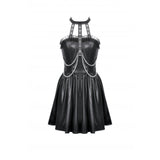 Dark in Love Valentina Red Velvet Mesh Panel Goth Dress
