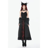 Dark in Love Black Lace Court Lace-Up Camisole
