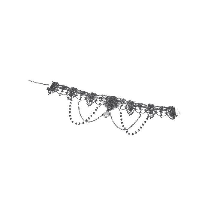 Dark In Love Adelina Vintage Lace Layered Choker