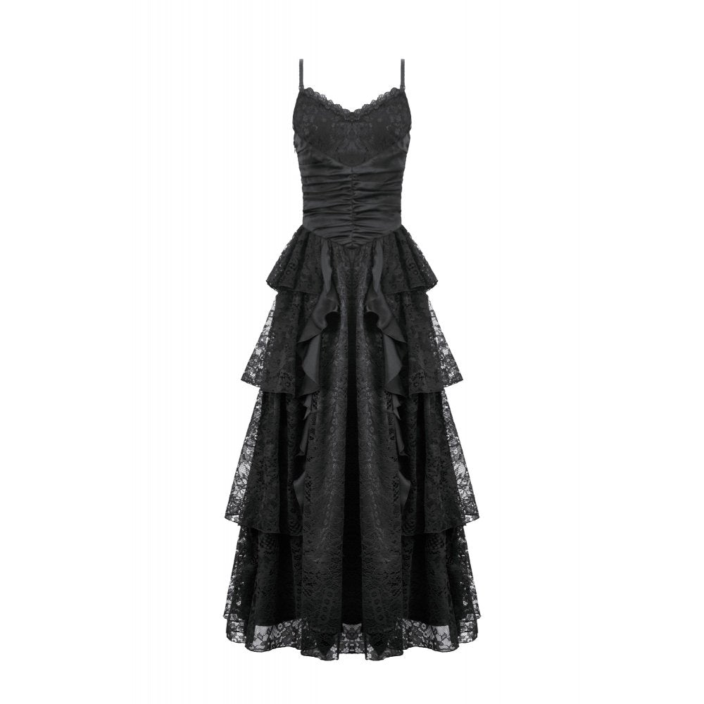 Dark in Love Gothic Satin Lace Dress