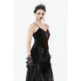 Dark in Love Morrigan Velvet & Lace Chain-Detail Top