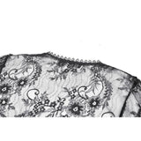 Dark In Love Gothic Deep-V Lace Bell Sleeve Cape