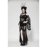 Dark in Love Nevaeh Gothic Lace and Mesh Mermaid Skirt