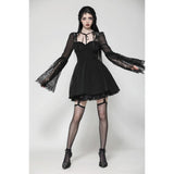 Dark in Love Greta Dark Mystique Gothic Lace-Up Mesh Dress