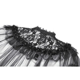 Dark in Love Morwenna Gothic Lace Ruffle Capelet