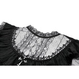 Dark in Love Dark Lace-Framed Silhouette Dress