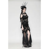 Dark in Love Nevaeh Gothic Lace and Mesh Mermaid Skirt