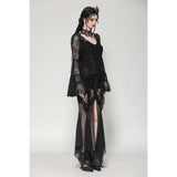 Dark in Love Zuri Gothic Romantic Lace Patchwork Bell-Sleeve Layered Cuff Top