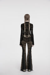 Punk Rave Ravena Cross Flocking Mesh Top