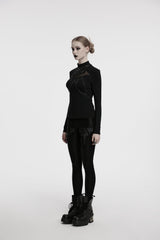 Punk Rave Morrigan Bat Chain Goth Top In Black