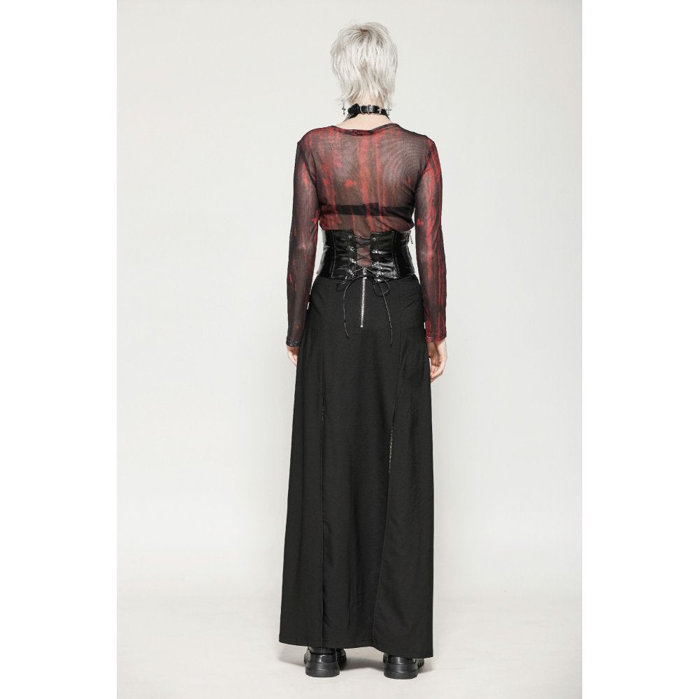 Dark in Lia Punk Love Patent Leather Waist Corset with Metal Accents