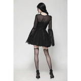 Dark in Love Greta Dark Mystique Gothic Lace-Up Mesh Dress