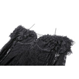 Dark in Love Cosette Elegant Gothic Off-Shoulder Ruffle Maxi Dress