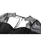 Dark in Love Greta Dark Mystique Gothic Lace-Up Mesh Dress