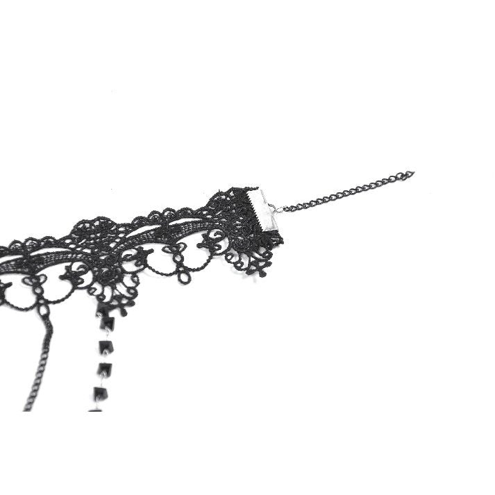 Dark In Love Adelina Vintage Lace Layered Choker