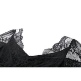 Dark in Love Zuri Gothic Romantic Lace Patchwork Bell-Sleeve Layered Cuff Top