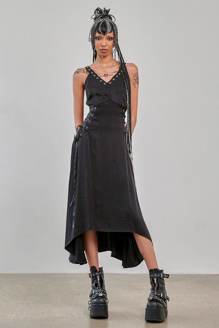 Gothic High Low Dress Black Asymmetric Banned Apparel